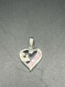 Sterling Silver Heart Pendant For Necklace