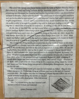 (6) Confederate Bills Dated 1812 Or 1864 Framed W/ Letter Of Provenance - 8