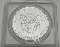 2015 1oz. Fine Silver, Silver Eagle (First Strike Coin) W/ ANACS Certification (Carded) - 3