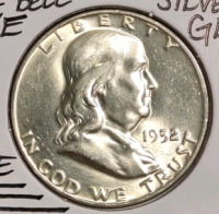 1952-D MS66FBL Rare Full Bell Line Silver Half Dollar - 3