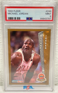 1992 Fleer &ldquo;Michael Jordan&rdquo; #246 PSA Graded MINT 9 (Carded)