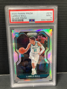 2020 Panini Prizm LaMELO BALL Silver Prizm w/ PSA Grade Mint 9