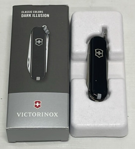 Victorinox Model Dark Illusion Folding Knife (Unopened And New In Original Box)(Black In Color)