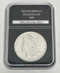 1889 Genuine Morgan Silver Dollar (Carded)