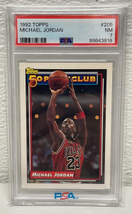 1992 UD Topps &ldquo;Michael Jordan&rdquo; #205 PSA Graded NM 7 (Carded)