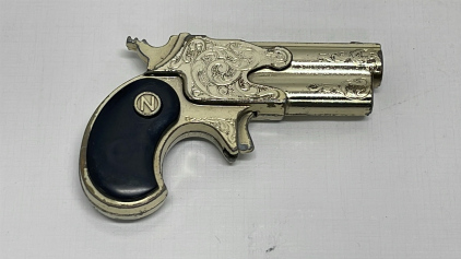 Vintage Black Handled Nichols Derringer Cap Gun Toy Pistol