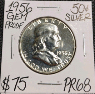 1956 PR68 Gem Proof Silver Half Dollar