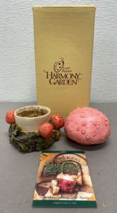 (2) Harmony Kingdom &ldquo;The Mushroom Box&rdquo; 3&rdquo; Tall Figurines New In Original Box