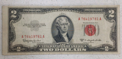 (1) 1953-C $2 Red Seal Note