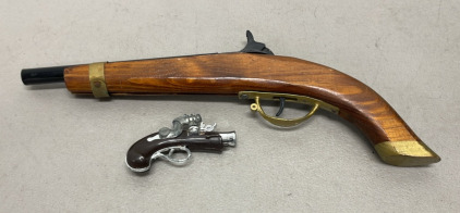 (2) Vintage Black Powder Flintlock Style Cap Guns