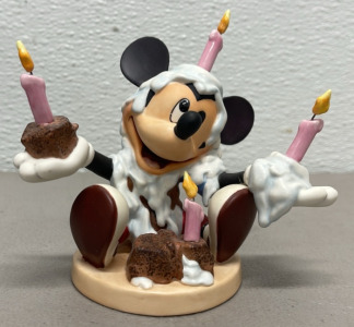Walt Disney Classics Collection Mickey Mouse &ldquo;Happy Birthday&rdquo; Mickeys Birthday Party 5&rdquo; Tall Figurine In Original Box W/ C.O.A.