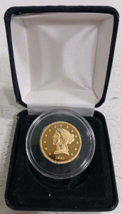 (1) 1861 $5 Gold Coin Copy w/ Display Box