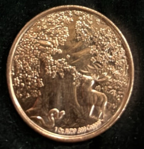 1 Oz. AVDP .999 Copper Coin