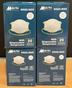 (4) Packs of 20 Covid Collectible N95 Respirators