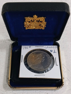 (1) Canadian Dollar Coin - 1968 w/ Presentation Case