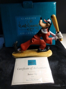 Walt Disney Collectors Society Membership Sculpture Goofy "Batter Up" 'How to Play Baseball'