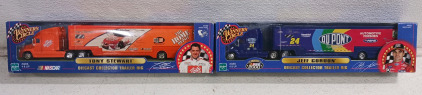 (2) NASCAR Diecast Collector Trailer Rigs - Tony Stewart & Jeff Gordon