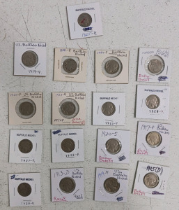(17) Buffalo Nickels - Assorted Dates and Mints