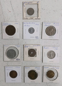 (10) Assorted World Coins - Philippines, France, Thailand, Czechoslovakia, and More