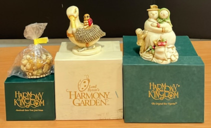 Assortment of Harmony Kingdom Figurines With Boxes