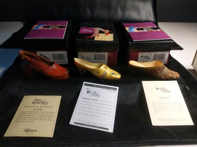 Set of 3 Just The Right Shoe by Raine-'In Scale', 'Summer Buzz, Yellow', and 'Pretty Penny'
