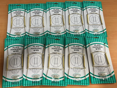 (10) 8&rdquo;-10&rdquo; Plate Hanging Wire