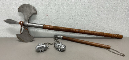 (1) Battle Axe And (1) Dual Spike Flair