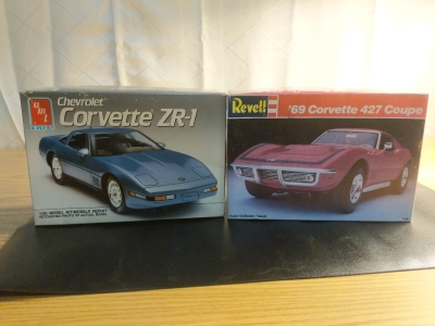 AMT Chevrolet Corvette ZR1 1:25 Model Kit and Revell 1969 Chevrolet Corvette 427 Coupe 1:25 Model Kit