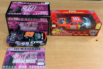 (1) Racing Champions 50th Anniversary NASCAR Tide 1:24 Scale Diecast (1) Exide Batteries Limited Edition 1:24 Scale Diecast