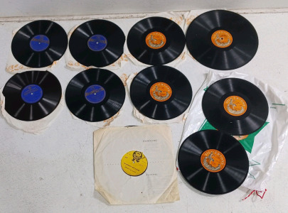 (10) Vintage 78 RPM Records - Columbia Silvertone & Graphophone