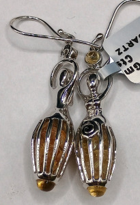 Lemon Quarts .925 Silver Earrings