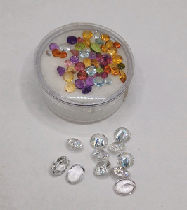 Round Cut CZ (11) and Multi Colour Gemstones
