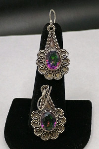 Silver .925 Gemstone Woman's Earrings