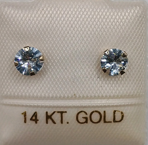 14K Sapphire Stud Earrings