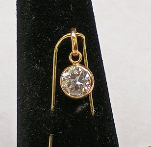 10K Moissanite Gold Pendent (0.8ct)