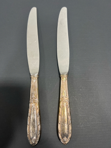(2)Amston Sterling Silver Handle- Stainless Steel Blade- Butter Knife