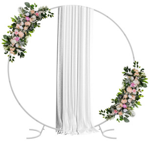 (2) White 6&rdquo; Metal Balloon Arch Kit (sp13)