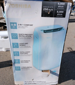 (1) Toshiba Portable Air Conditioner - RAC-PD0812CRRU