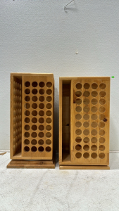 (11&rdquo; x 11&rdquo; x 22&rdquo;) (11&rdquo; x 11&rdquo; x 21&rdquo;) Rotating 120 Slot Shot Glass/Essential Oils Storage Rack
