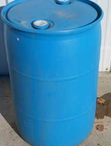 (1) 55-Gallon Blue Plastic Barrel<br/>