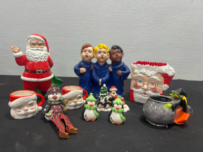 Assorted Holiday Home Decor- Christmas and Halloween- Ceramic Decor