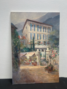 (1) Printed Canvas &ldquo;Evening In Tuscany&rdquo; Artist L. Gordon- Signed- 24&rdquo;x36&rdquo;
