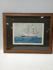 Large Nautical Theme 32" x 26" Framed Picture