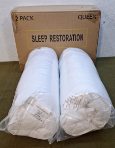(2) Sleep Restoration Pillows, Queen