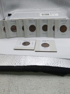 1940-1946 P,D,S Lincoln Head Wheat back Pennies