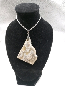 Natural Green Dragon Veins Agate Teardrop Pendant silver.925 Necklace 74.00 ct Stone, Crazy Lace Agate Freeform Slice Pendant.925 Silver Necklace 72.30ct