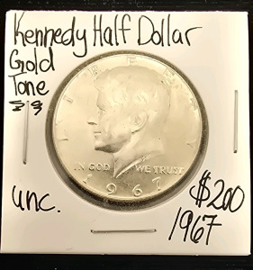 1967 Kennedy Half Dollar Gold Tone