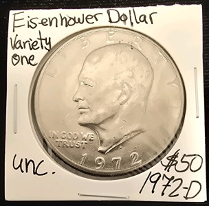 1972-D Eisenhower Dollar Variety One