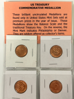 US Treasury Commemorative Medaliions, 2009 Lincoln Cents and Wheat Cents - 2