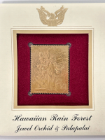 First Day Of Issue Gold Plated Hawaiian Rain Forest Stamp - 3